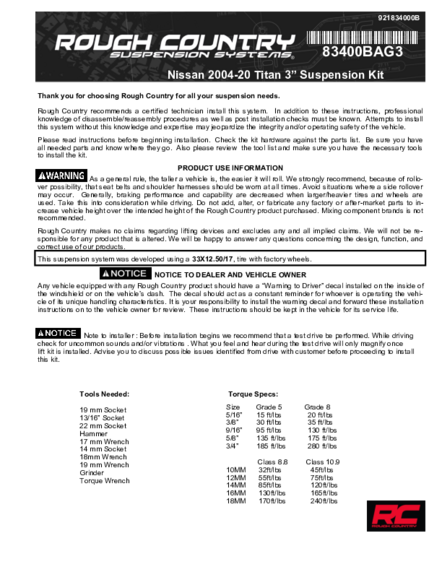 Installation Manual